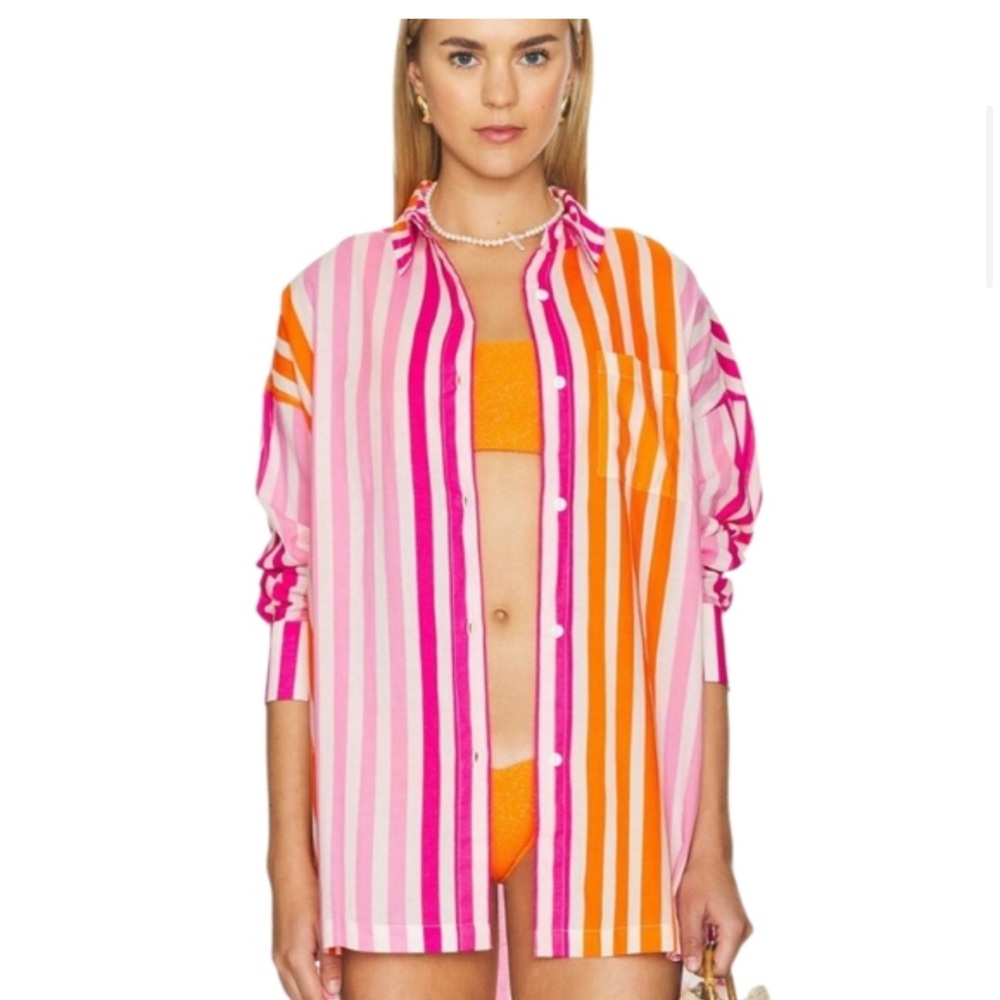 Striped Beach riot swim cover up